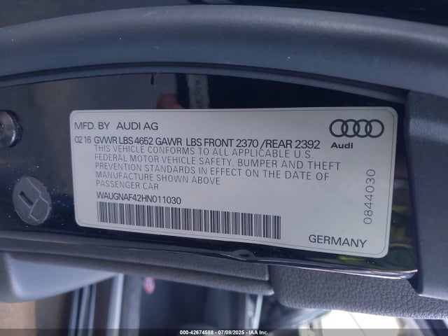 WAUGNAF42HN011030 Audi A4