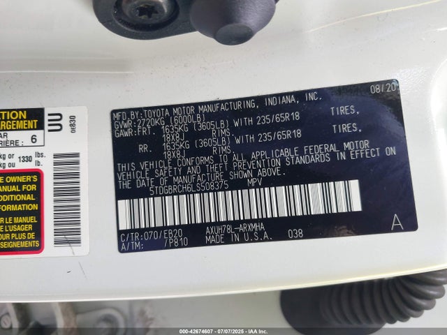5TDGBRCH6LS508375 Toyota a25a-fxs, 5nm+4nm