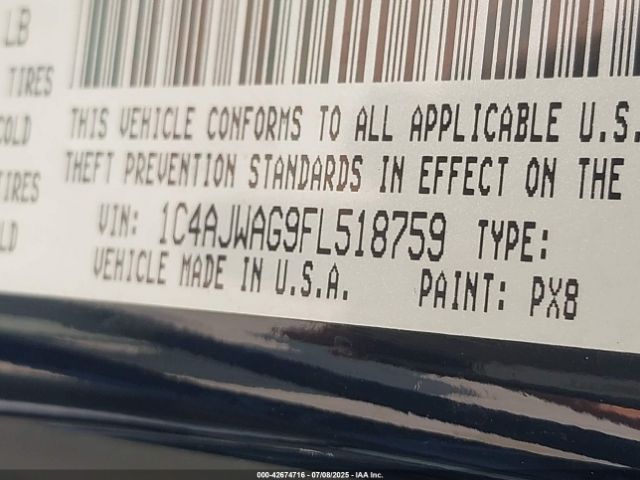 2015 JEEP WRANGLER 1C4AJWAG9FL518759 Photo 8