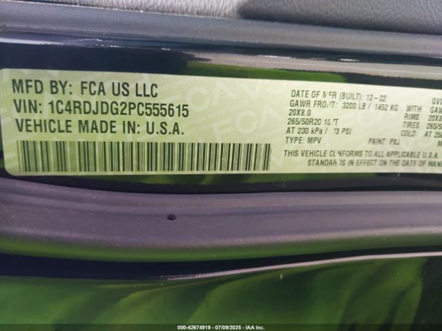 2023 DODGE DURANGO 1C4RDJDG2PC555615 Photo 8