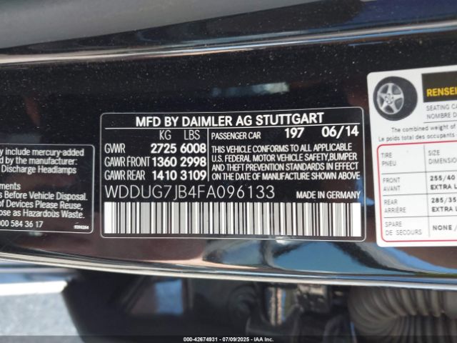 2015 MERCEDES-BENZ S 63 AMG WDDUG7JB4FA096133 Photo 8
