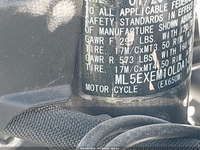 2020 KAWASAKI EX650 ML5EXEM10LDA14170 Photo 9