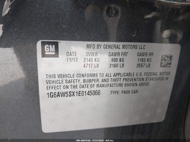 2014 CADILLAC CTS 1G6AW5SX1E0145066 Photo 8