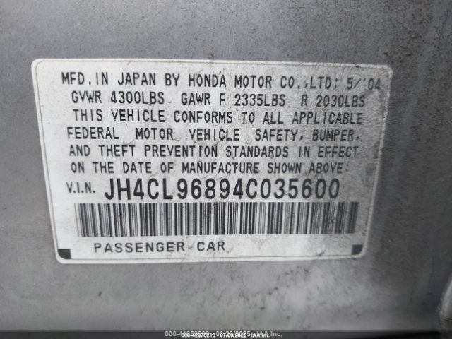 2004 ACURA TSX JH4CL96894C035600 Photo 8