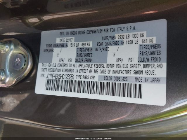 2017 FIAT 124 SPIDER JC1NFAEK6H0123251 Photo 8