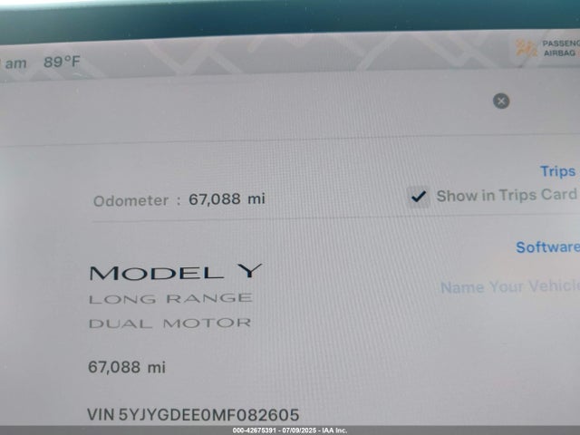 2021 TESLA MODEL Y 5YJYGDEE0MF082605 Photo 6