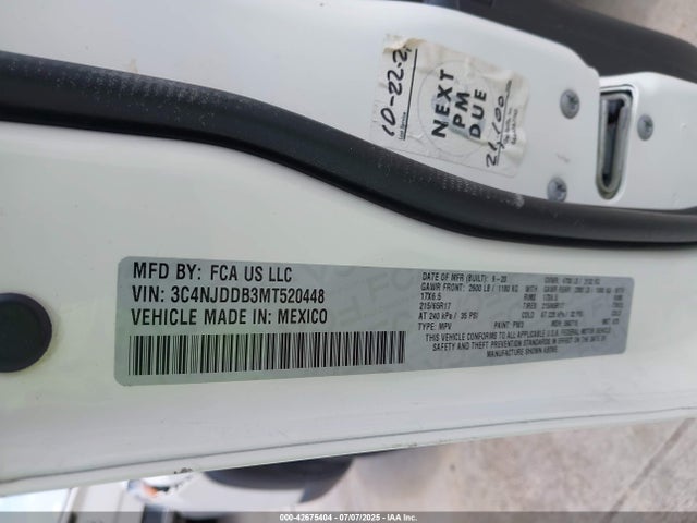 Jeep Compass 2021 3C4NJDDB3MT520448 Image 9