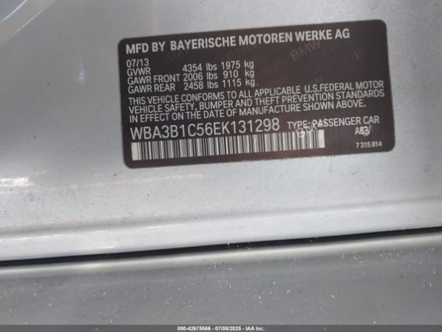 2014 BMW 320I WBA3B1C56EK131298 Photo 8