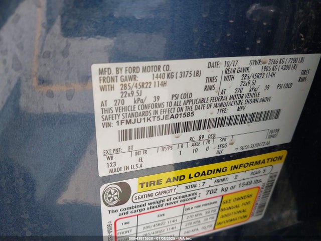 1FMJU1KT5JEA01585 Ford 3.5l gtdi