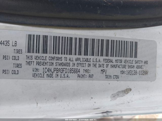 2015 JEEP PATRIOT 1C4NJPBA3FD185664 Photo 8