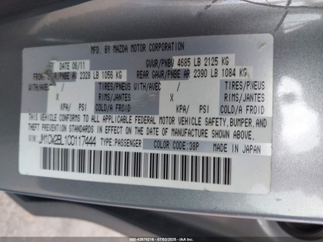 2012 MAZDA MAZDA5 JM1CW2BL1C0117444 Photo 8