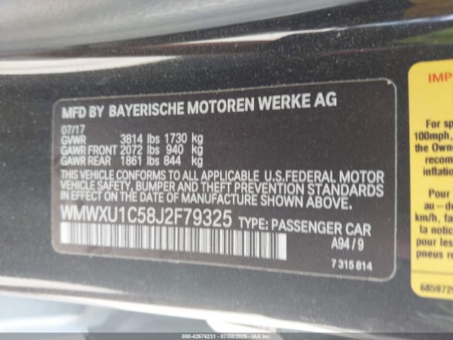 2018 MINI HARDTOP WMWXU1C58J2F79325 Photo 8