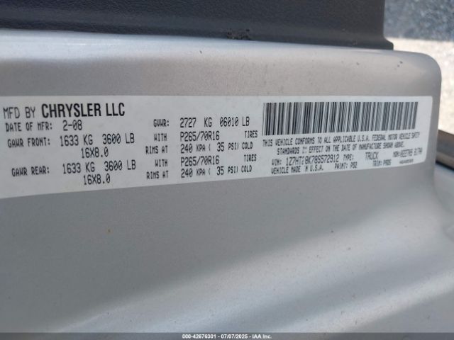 2008 MITSUBISHI RAIDER 1Z7HT28K78S572912 Photo 8