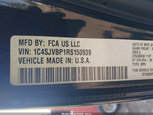1C4SJVBP1RS150939 Jeep 2024