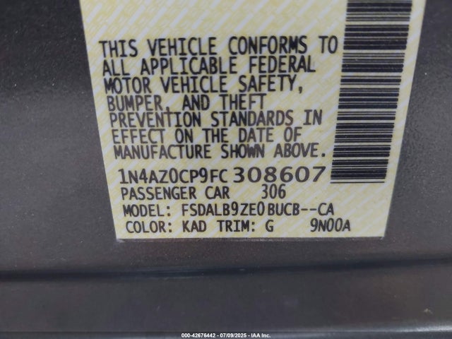 Nissan Leaf 2015 1N4AZ0CP9FC308607 Image 9