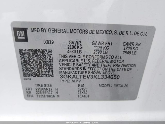 2019 GMC TERRAIN 3GKALTEV3KL334650 Photo 8