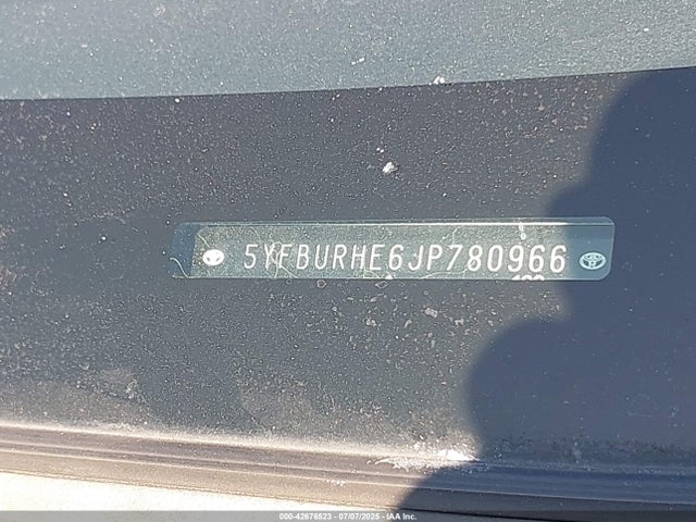 Toyota 2zr-fe 2018 5YFBURHE6JP780966 Image 9