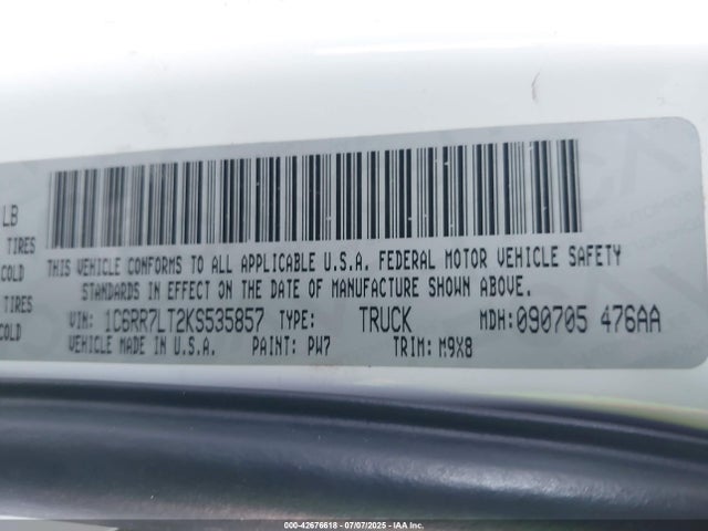 RAM 2019 2019 1C6RR7LT2KS535857 Image 9