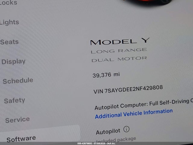 7SAYGDEE2NF429808 Tesla 2022