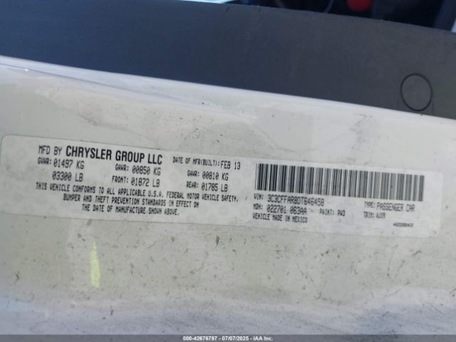 2013 FIAT 500 3C3CFFAR8DT646458 Photo 8