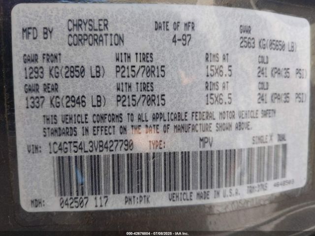 1997 CHRYSLER TOWN & COUNTRY 1C4GT54L3VB427790 Photo 8