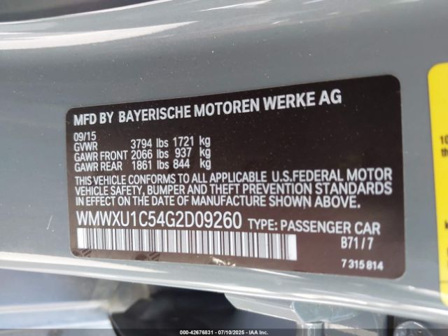 2016 MINI HARDTOP WMWXU1C54G2D09260 Photo 8