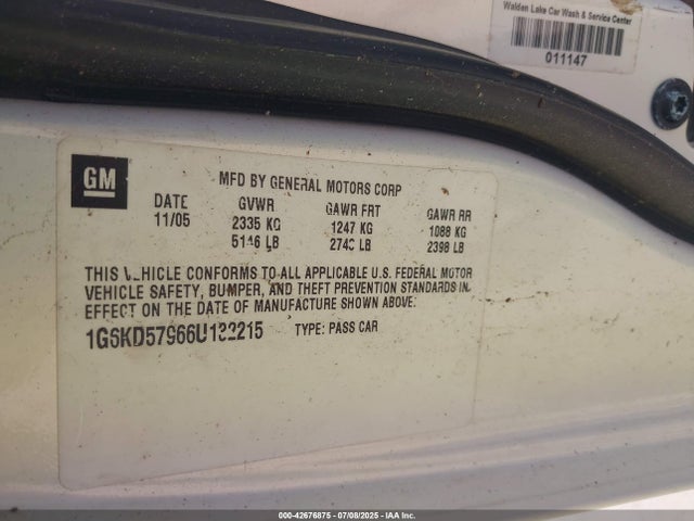 2006 CADILLAC DTS 1G6KD57966U132215 Photo 8