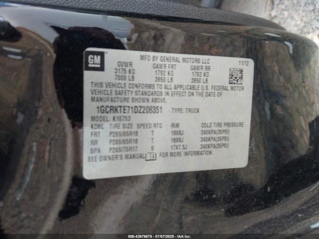 2013 CHEVROLET SILVERADO 1500 1GCRKTE71DZ208351 Photo 8