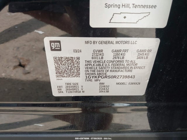 2024 CADILLAC XT6 1GYKPGRS0RZ739843 Photo 8