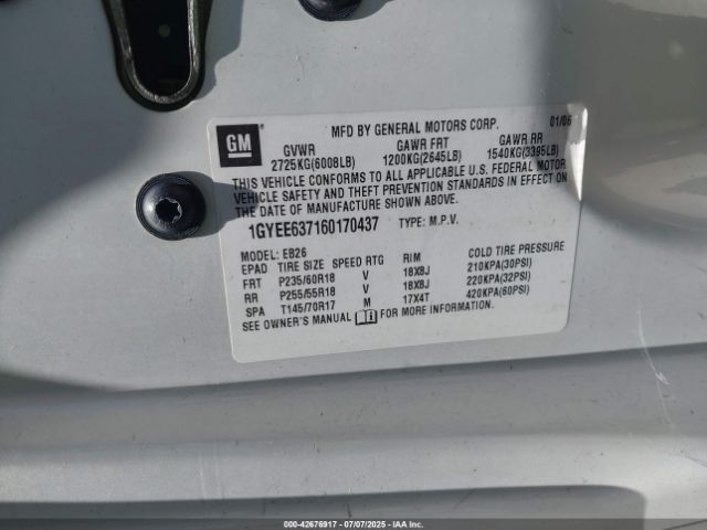 2006 CADILLAC SRX 1GYEE637160170437 Photo 8