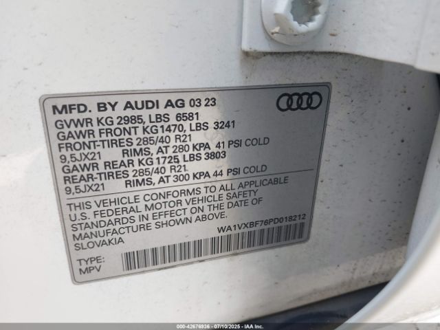 2023 AUDI Q7 WA1VXBF76PD018212 Photo 8