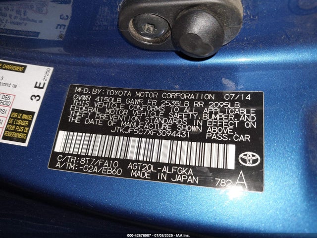 Scion 2ar-fe 2015 JTKJF5C7XF3094431 Image 9