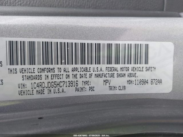 2017 DODGE DURANGO 1C4RDJDG5HC713916 Photo 8