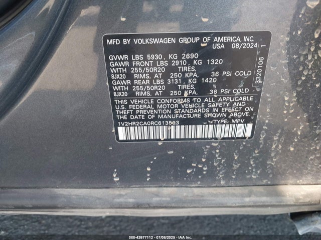 Volkswagen tsi 2024 1V2HR2CA0RC613593 Image 9