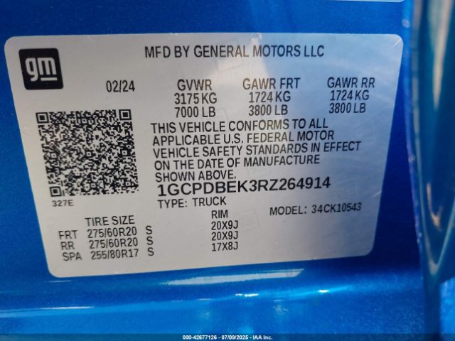 2024 CHEVROLET SILVERADO 1500 1GCPDBEK3RZ264914 Photo 8