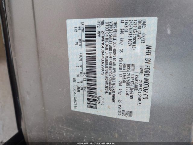 2023 FORD EDGE 2FMPK4J94PBA29972 Photo 8