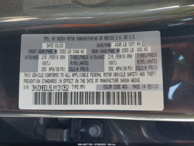3MVDMBDL6LM131052 Mazda py