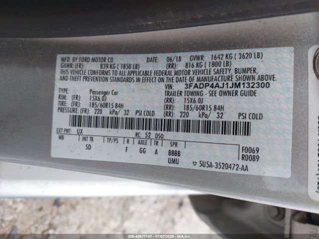 2018 FORD FIESTA 3FADP4AJ1JM132300 Photo 8