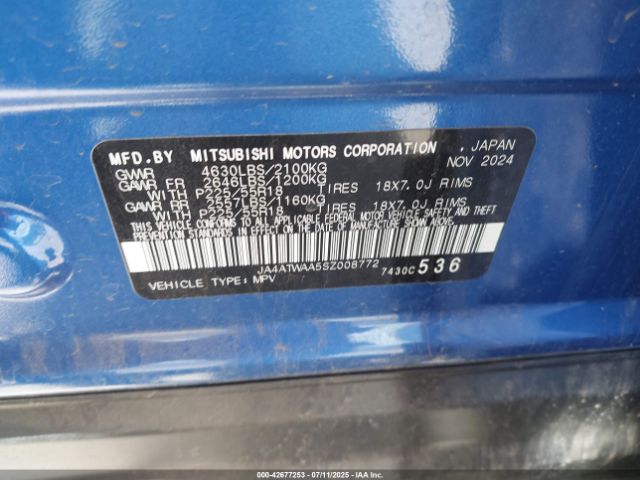 2025 MITSUBISHI ECLIPSE CROSS JA4ATWAA5SZ008772 Photo 8