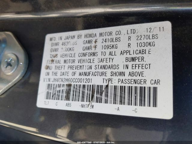2012 ACURA TSX JH4CW2H60CC001201 Photo 8
