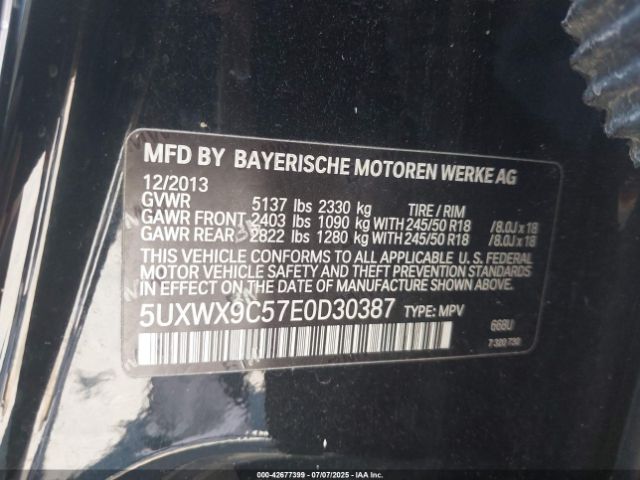 2014 BMW X3 5UXWX9C57E0D30387 Photo 8