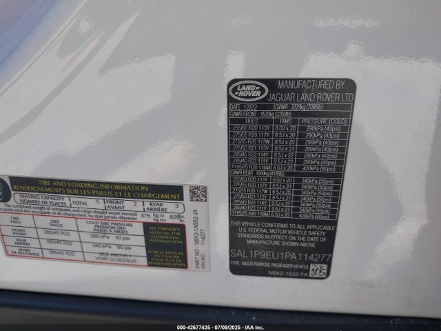 Land Rover aj20p6 2023 SAL1P9EU1PA114277 Image 9