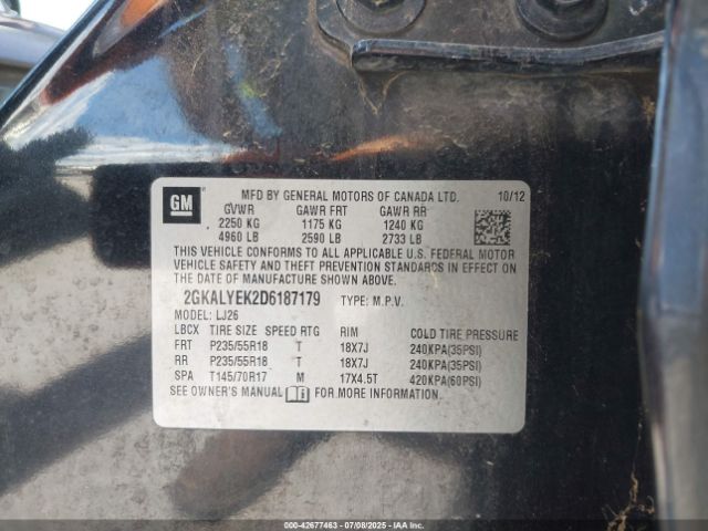 2013 GMC TERRAIN 2GKALYEK2D6187179 Photo 8