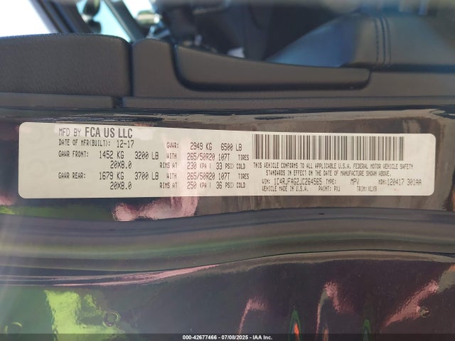 1C4RJFAG2JC264565 Jeep 2018