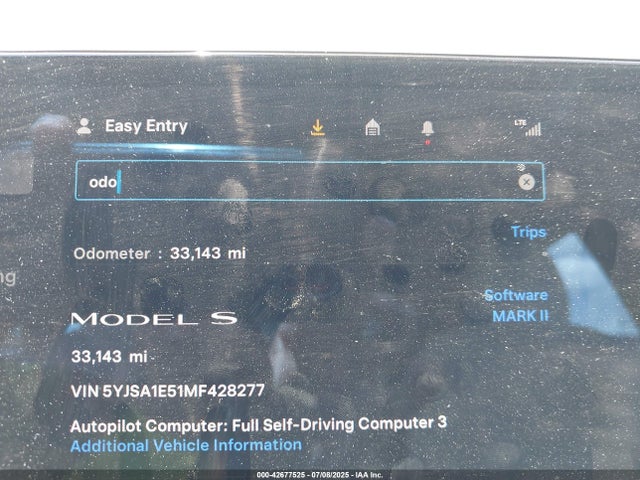 2021 TESLA MODEL S 5YJSA1E51MF428277 Photo 6