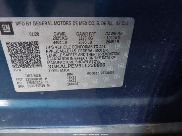 2020 GMC TERRAIN 3GKALPEV9LL238806 Photo 8