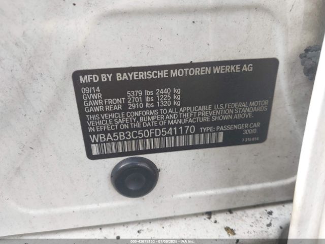 2015 BMW 535I WBA5B3C50FD541170 Photo 8