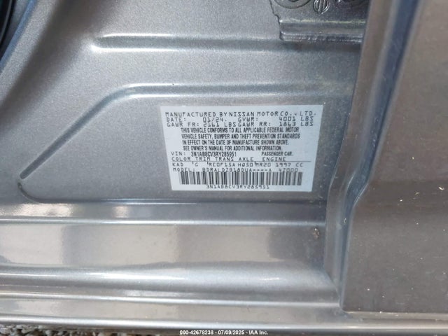 Nissan Sentra 2024 3N1AB8CV3RY285951 Image 9