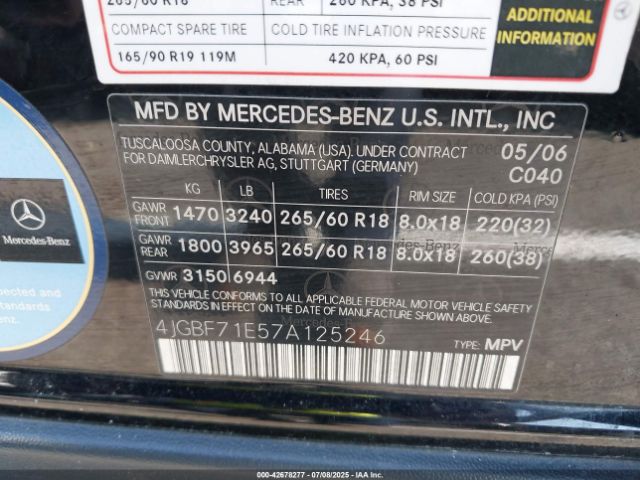 2007 MERCEDES-BENZ GL 450 4JGBF71E57A125246 Photo 8