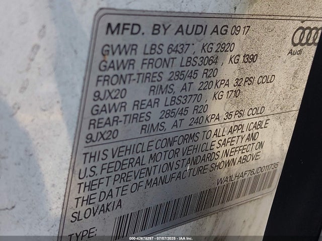 2018 AUDI Q7 WA1LHAF76JD011735 Photo 8
